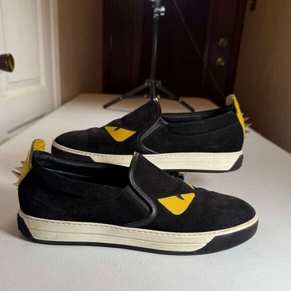 Men Fendi Monster Bugs Eye Slip On Sneakers Sz 9.5 NO Box - Picture 1 of 13